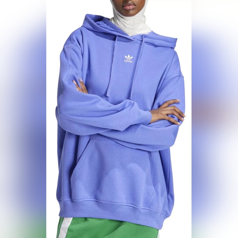 NWT Adidas Essentials Oversize Hoodie Semi Cobalt Blue